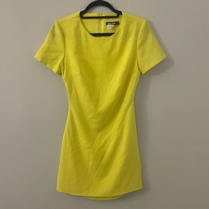 Yellow dress open back